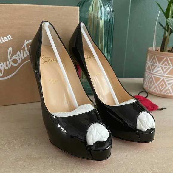 Christian Louboutin Very Prive Patent Black 40.5 - Picture 2 of 11